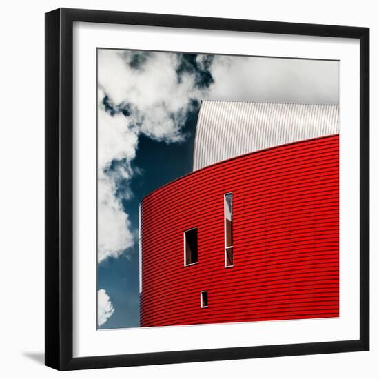 Three Tiny Windows in Red Wall-Gilbert Claes-Framed Giclee Print