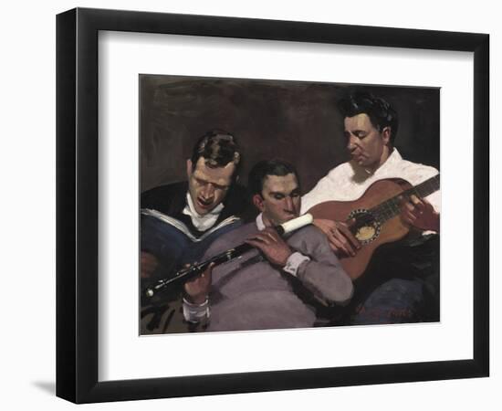 Three Top Sergeants, 1925 (Oil on Canvas)-George Benjamin Luks-Framed Giclee Print