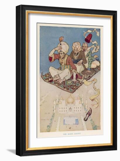 Three Travellers on a Magic Carpet-null-Framed Art Print