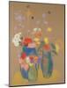 Three Vases of Flowers, C.1908-10-Odilon Redon-Mounted Giclee Print
