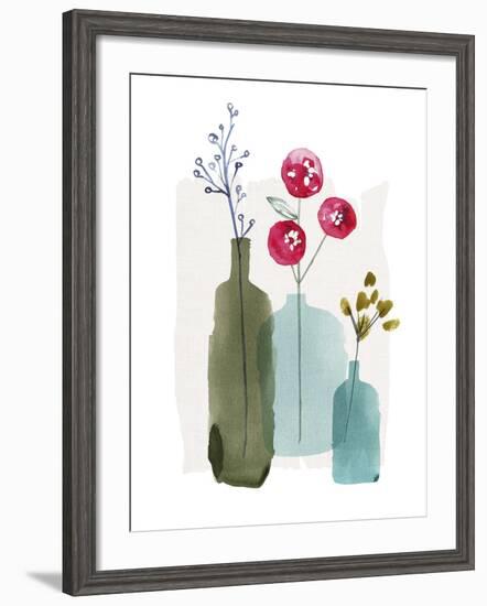 Three Vases-Kelly Ventura-Framed Giclee Print