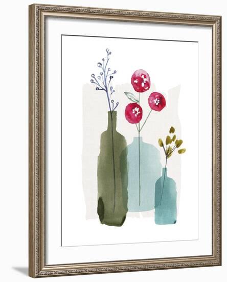 Three Vases-Kelly Ventura-Framed Giclee Print