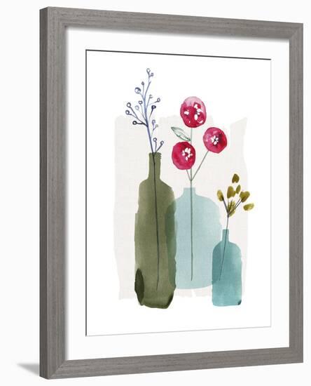 Three Vases-Kelly Ventura-Framed Giclee Print