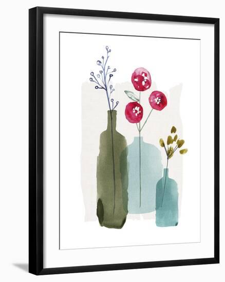 Three Vases-Kelly Ventura-Framed Giclee Print