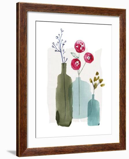 Three Vases-Kelly Ventura-Framed Giclee Print