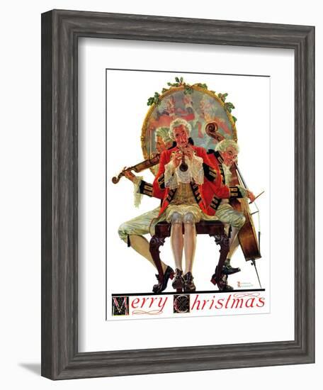 "Three Victorian Musicians", December 12,1931-Norman Rockwell-Framed Giclee Print