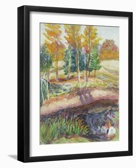 Three Washerwomen on the Banks of a River-Roderic O'Conor-Framed Giclee Print