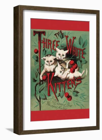 Three White Kittens-null-Framed Art Print