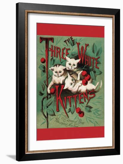 Three White Kittens-null-Framed Art Print