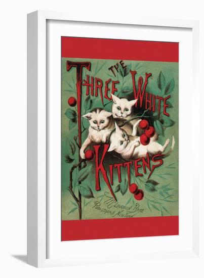 Three White Kittens-null-Framed Art Print