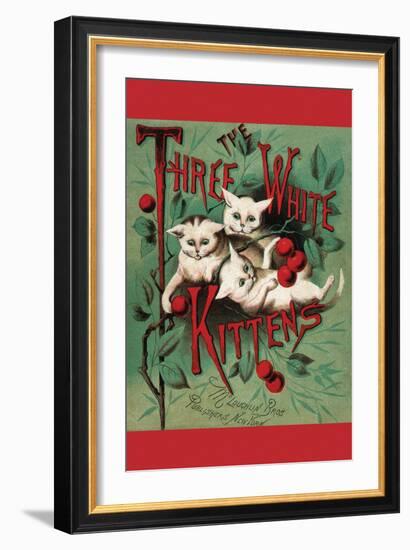 Three White Kittens-null-Framed Art Print