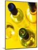 Three White Wine Bottles and a Wine Glass-Ulrike Koeb-Mounted Photographic Print