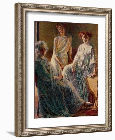 Three Women. All Three Dinged in White, They Symbolize the Three Ages of Life, 1909-1910 (Painting)-Umberto Boccioni-Framed Giclee Print