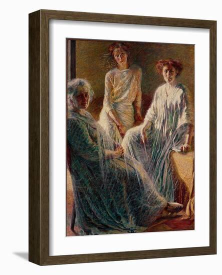 Three Women. All Three Dinged in White, They Symbolize the Three Ages of Life, 1909-1910 (Painting)-Umberto Boccioni-Framed Giclee Print