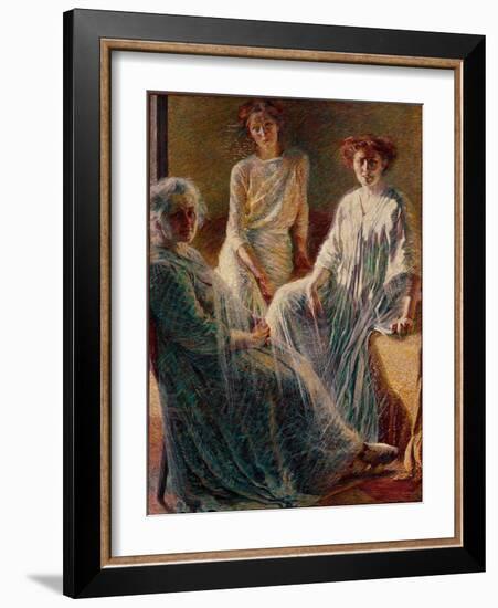 Three Women. All Three Dinged in White, They Symbolize the Three Ages of Life, 1909-1910 (Painting)-Umberto Boccioni-Framed Giclee Print