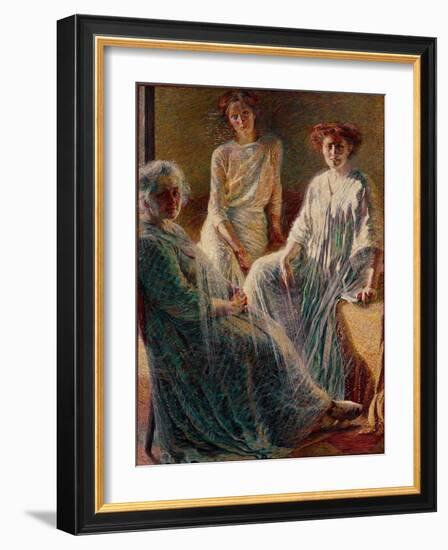 Three Women. All Three Dinged in White, They Symbolize the Three Ages of Life, 1909-1910 (Painting)-Umberto Boccioni-Framed Giclee Print