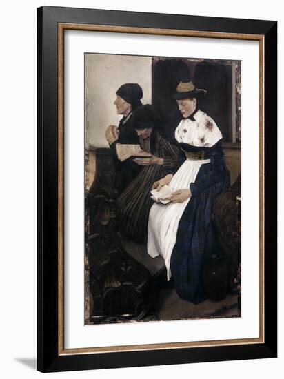 Three Women in Church-Wilhelm Leibl-Framed Giclee Print