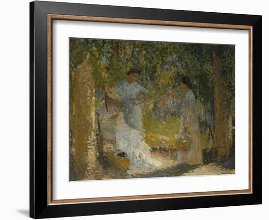 Three Women in the Garden, Trois Femmes dans le Jardin, 1905-1915-Henri Martin-Framed Giclee Print