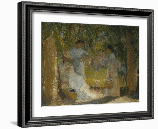 Three Women in the Garden, Trois Femmes dans le Jardin, 1905-1915-Henri Martin-Framed Giclee Print