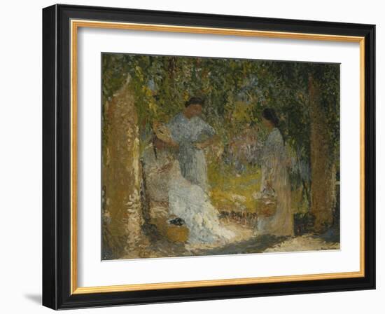 Three Women in the Garden, Trois Femmes dans le Jardin, 1905-1915-Henri Martin-Framed Giclee Print