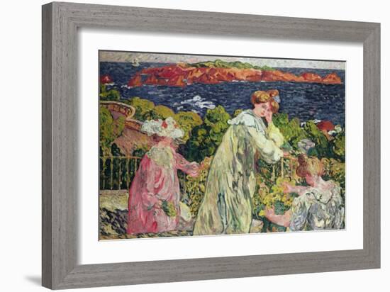 Three Women on the Balcony, 1905 (Oil on Canvas)-Louis Valtat-Framed Giclee Print