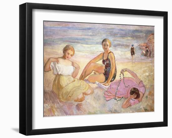 Three Women on the Beach; Trois Femmes a La Plage-Henri Lebasque-Framed Giclee Print