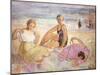 Three Women on the Beach; Trois Femmes a La Plage-Henri Lebasque-Mounted Giclee Print