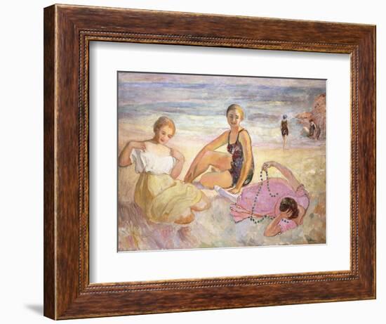 Three Women on the Beach; Trois Femmes a La Plage-Henri Lebasque-Framed Giclee Print