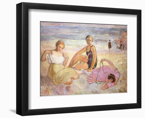 Three Women on the Beach-Henri Lebasque-Framed Giclee Print