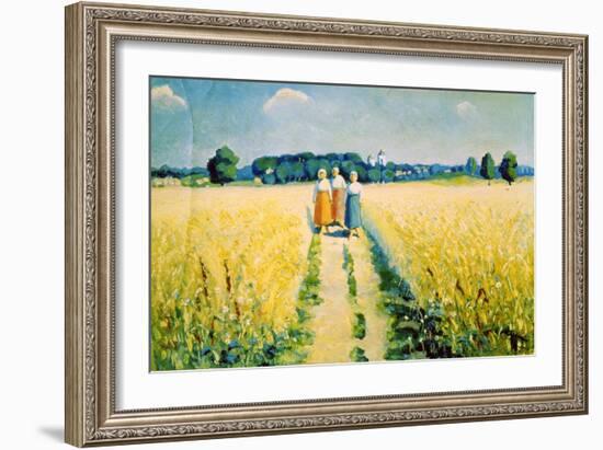 Three Women on the Road, after 1927-Kazimir Malevich-Framed Premium Giclee Print