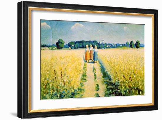 Three Women on the Road, after 1927-Kazimir Malevich-Framed Premium Giclee Print