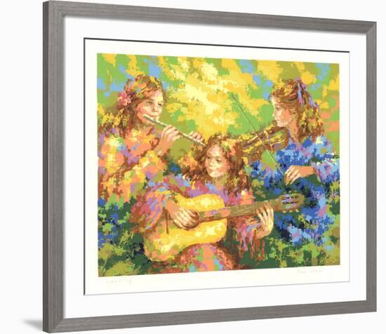 Three Women Playing Music-Karin Schaefers-Framed Limited Edition