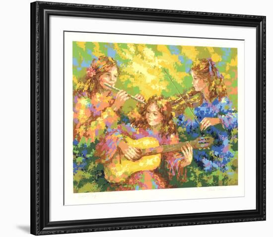 Three Women Playing Music-Karin Schaefers-Framed Limited Edition