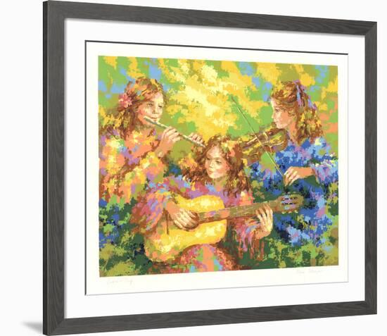 Three Women Playing Music-Karin Schaefers-Framed Limited Edition