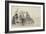 Three Women Seated on Chairs on a Beach-Eugene Louis Boudin-Framed Giclee Print