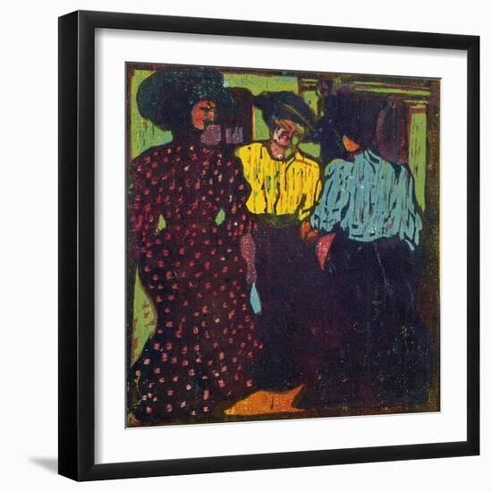 Three Women Talking, 1907-Ernst Ludwig Kirchner-Framed Giclee Print