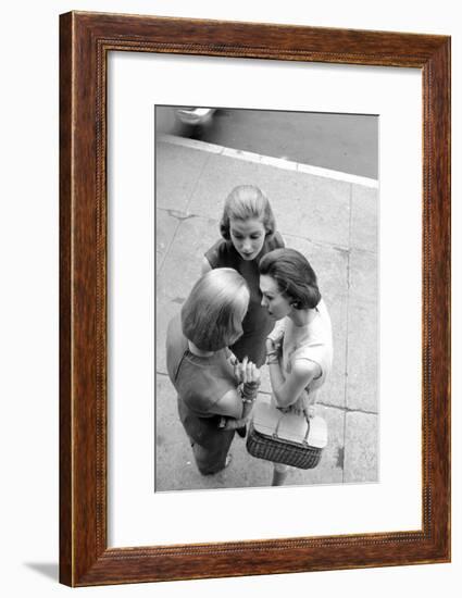 Three Women with Page Boy Hair Styles, New York, 1955-Nina Leen-Framed Photographic Print