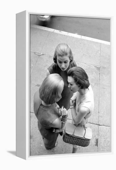 Three Women with Page Boy Hair Styles, New York, 1955-Nina Leen-Framed Premier Image Canvas