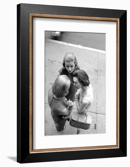 Three Women with Page Boy Hair Styles, New York, 1955-Nina Leen-Framed Photographic Print