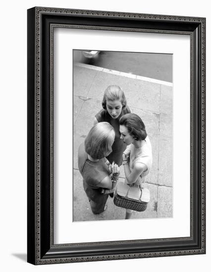 Three Women with Page Boy Hair Styles, New York, 1955-Nina Leen-Framed Photographic Print