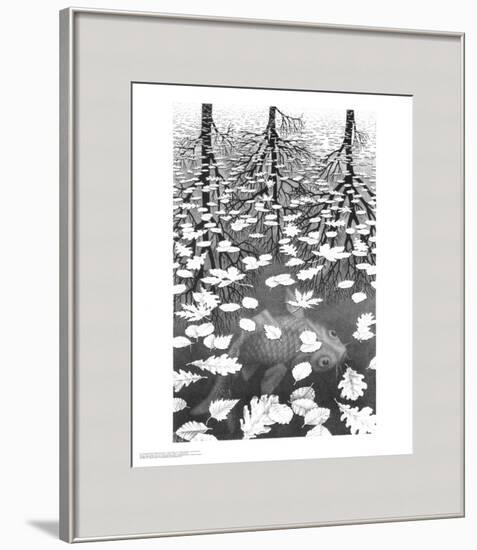 Three Worlds-M. C. Escher-Framed Art Print