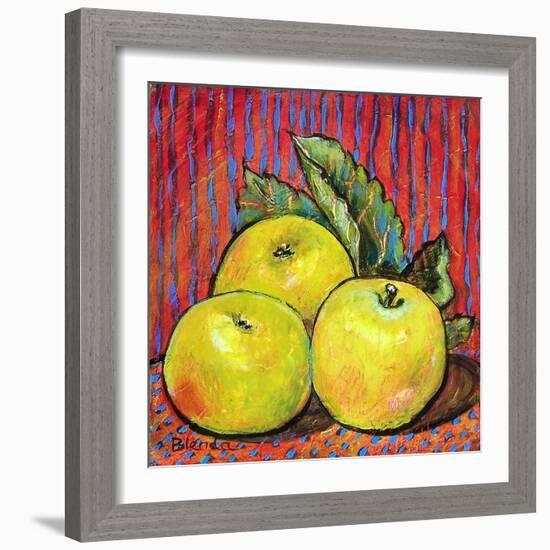 Three Yellow Apples-Blenda Tyvoll-Framed Art Print