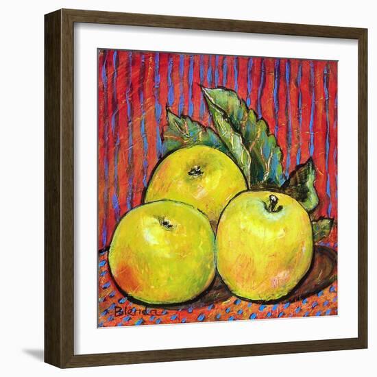 Three Yellow Apples-Blenda Tyvoll-Framed Art Print