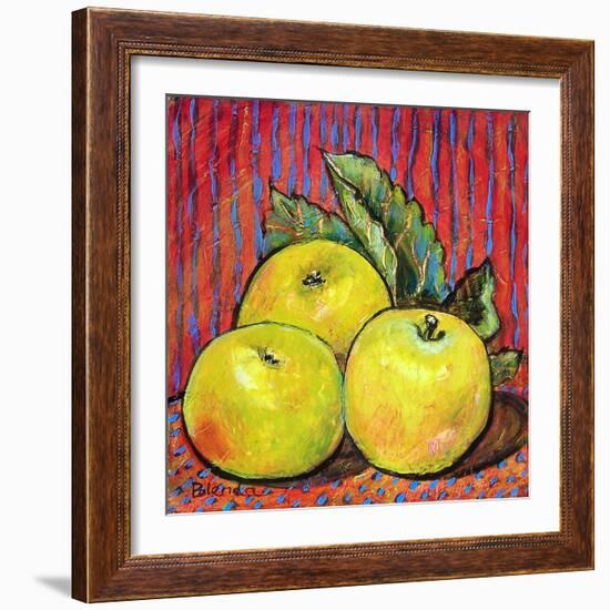 Three Yellow Apples-Blenda Tyvoll-Framed Art Print