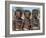 Three Young Girls, their Bodies Lightly Smeared with Red Ochre Mixture, Namibia-Nigel Pavitt-Framed Photographic Print