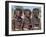 Three Young Girls, their Bodies Lightly Smeared with Red Ochre Mixture, Namibia-Nigel Pavitt-Framed Photographic Print