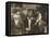 Three Young Newsboys Smoking, Saint Louis, Missouri, USA, circa 1910-Lewis Wickes Hine-Framed Premier Image Canvas