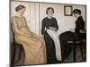 Three young women, 1895-Vilhelm Hammershoi-Mounted Giclee Print