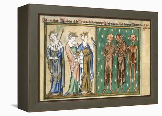 Three Youthful Kings Confronted by Three Skeletons-Madonna Master-Framed Premier Image Canvas