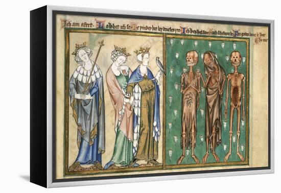 Three Youthful Kings Confronted by Three Skeletons-Madonna Master-Framed Premier Image Canvas